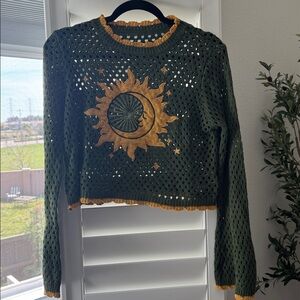35 - Cider Open Knit Long Sleeve